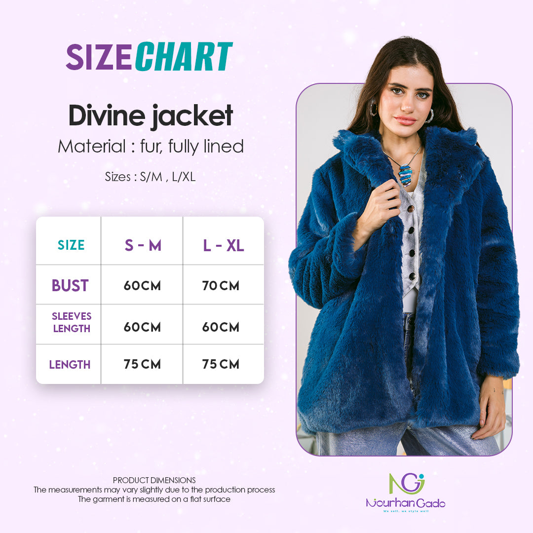 Divine jacket size chart