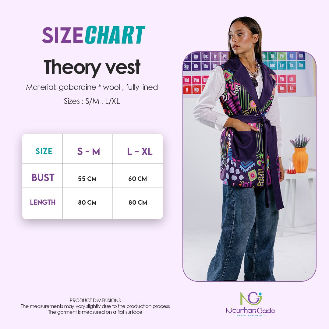 Theory vest size chart