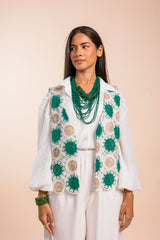 Vanity vest in green