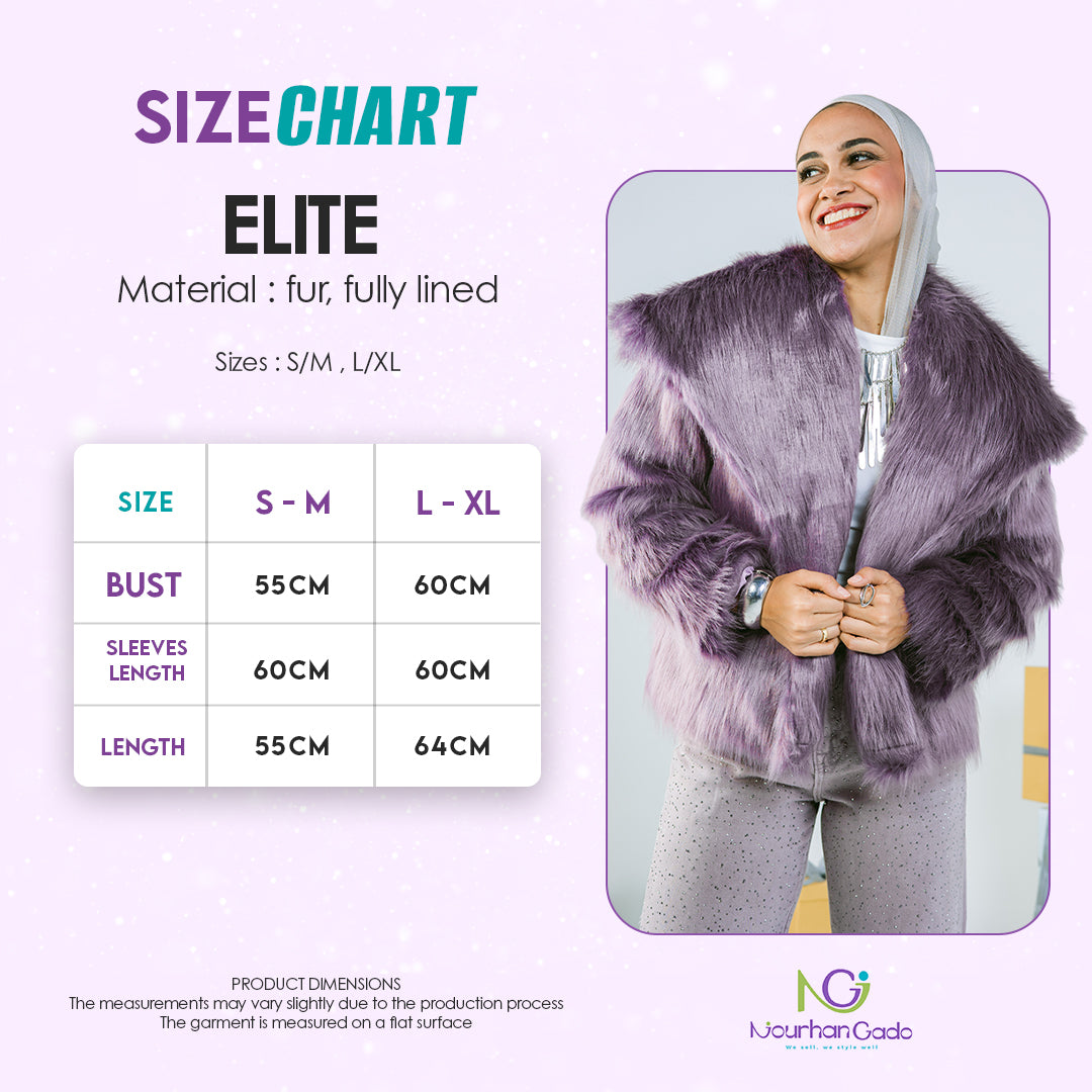 Elite Jacket size chart