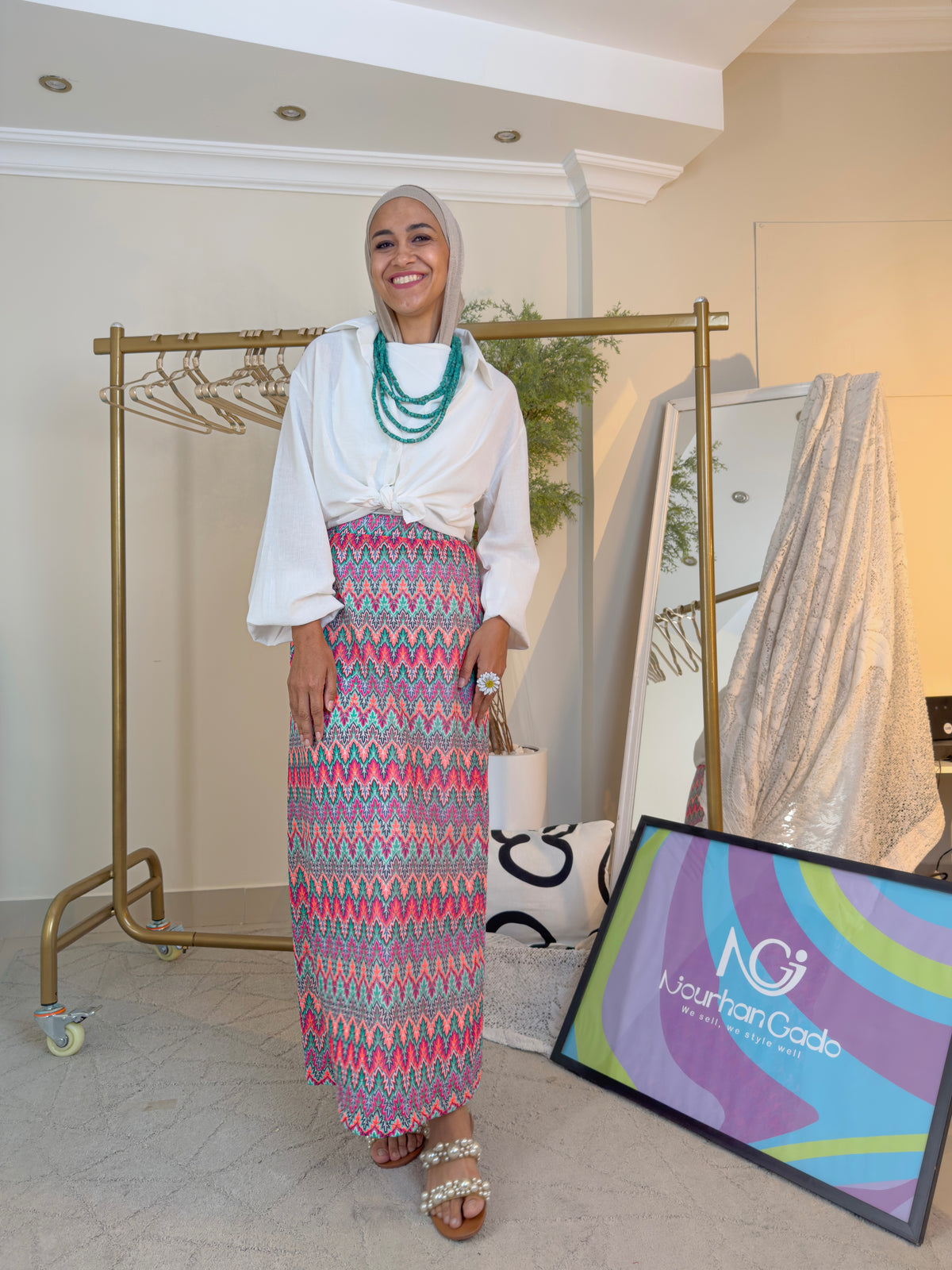 Flora knit skirt
