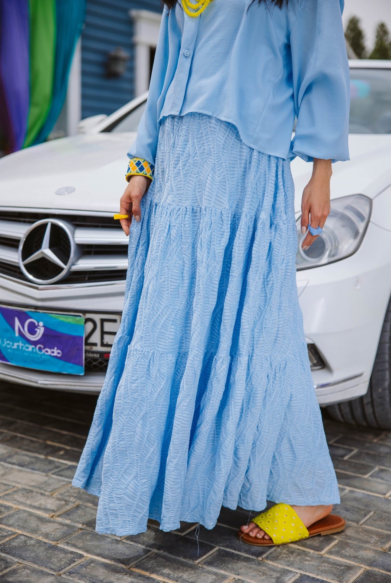 Breeze in baby blue skirt ONLY