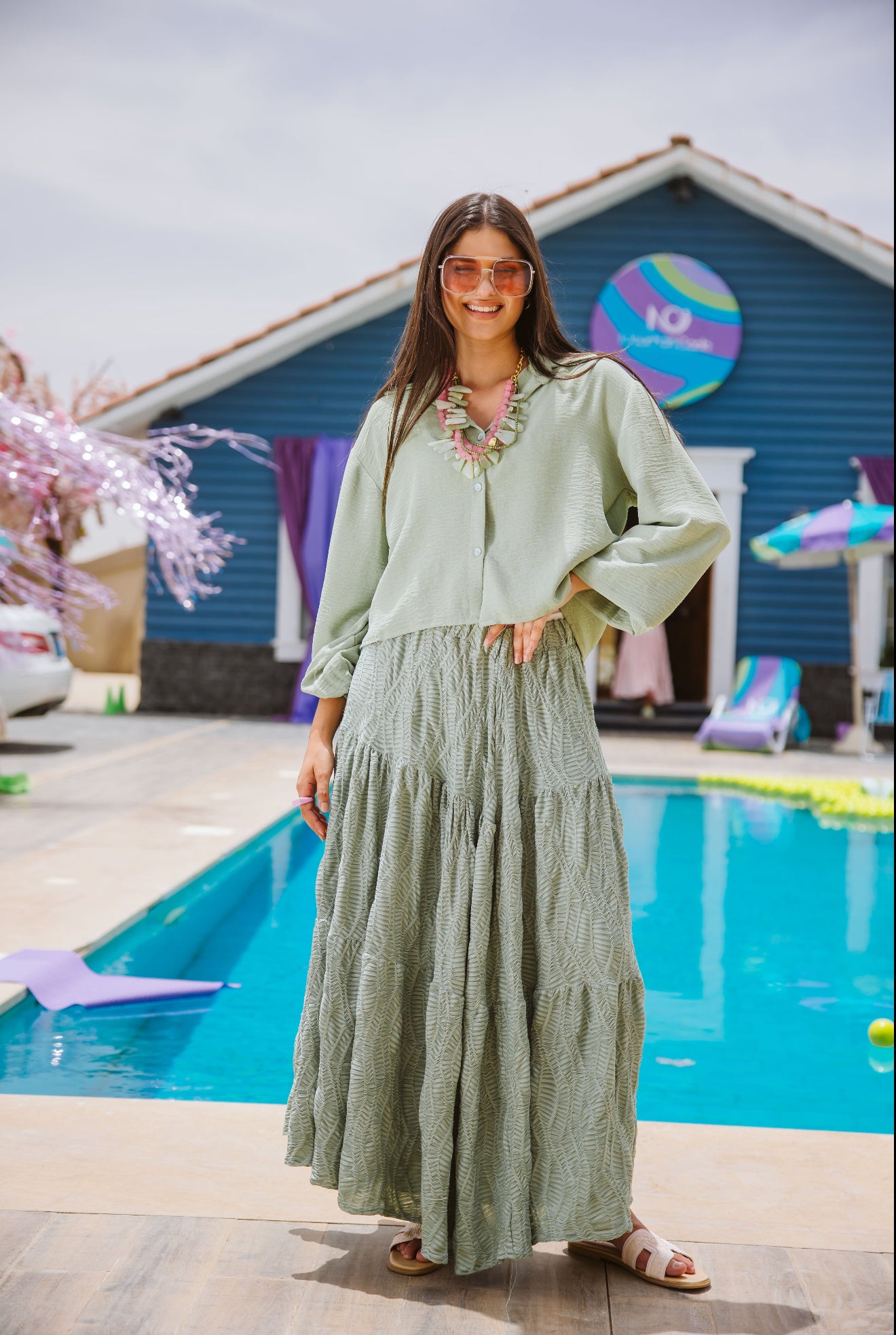 Breeze in sage skirt ONLY Secondary image