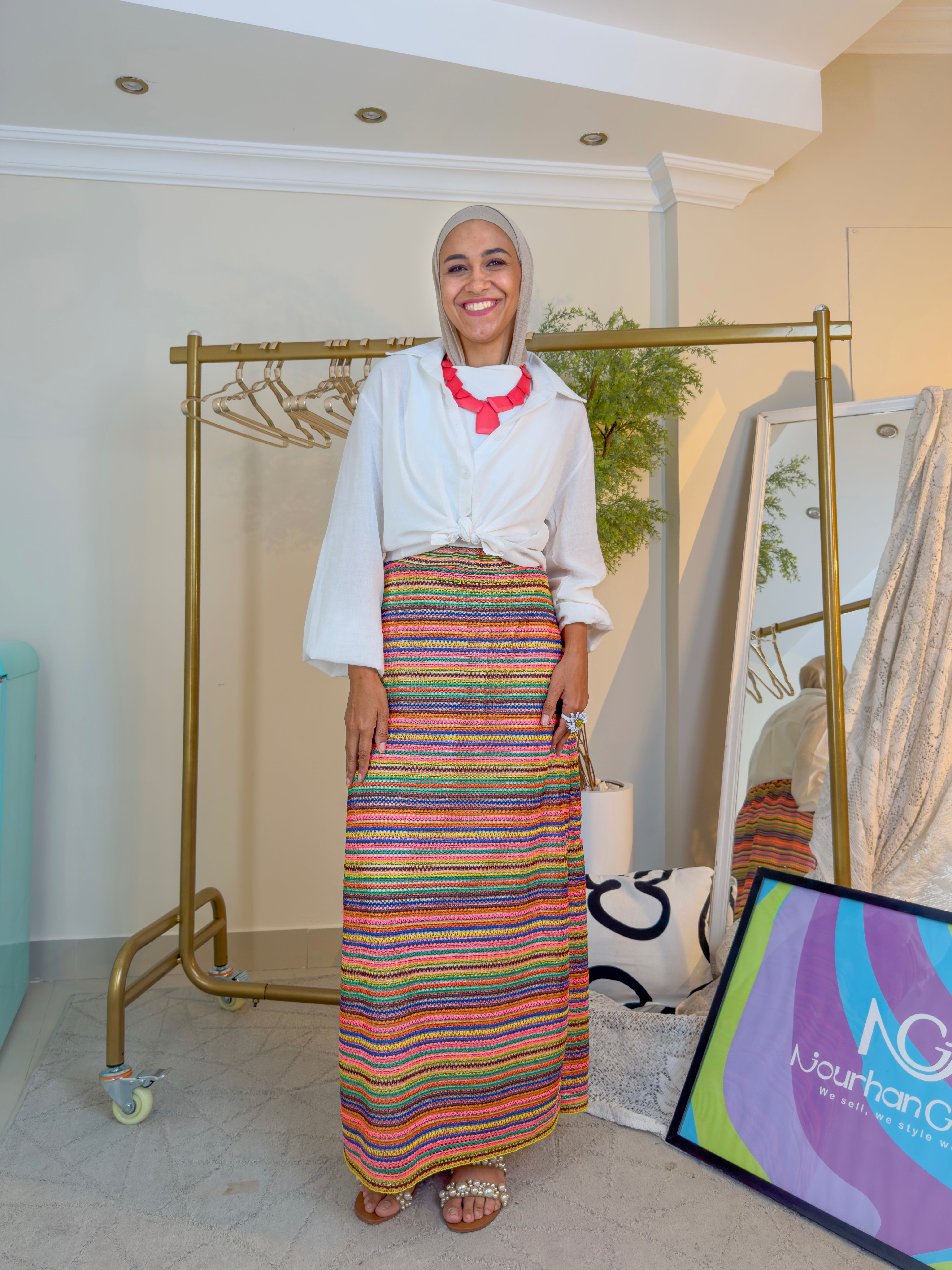 Waves knit skirt Main image