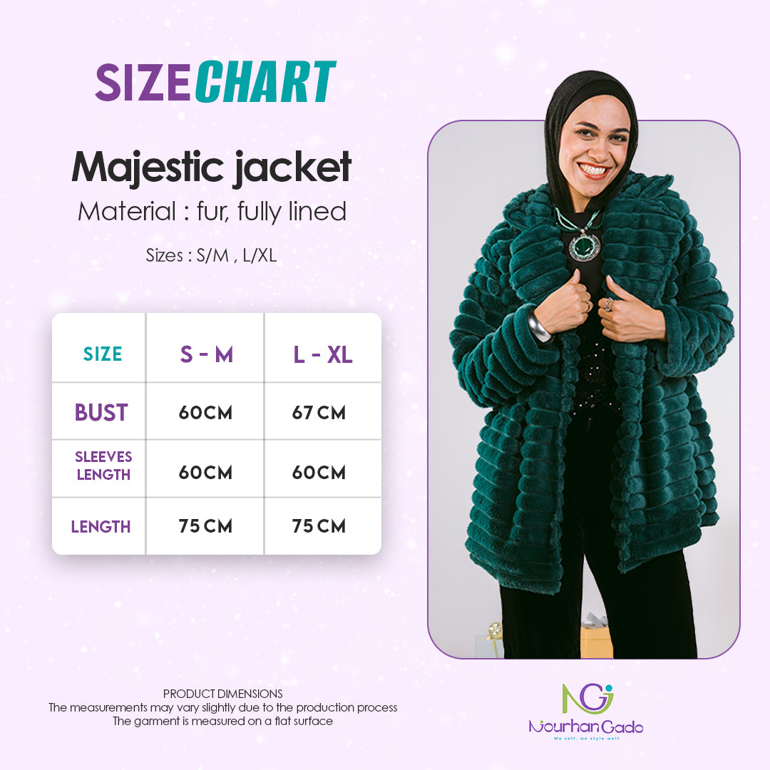 Majestic jacket size chart