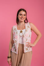 Vanity vest in pink