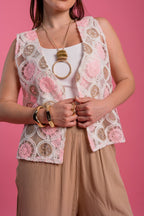 Vanity vest in pink