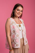 Vanity vest in pink
