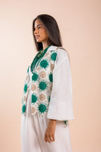 Vanity vest in green