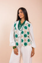 Vanity vest in green