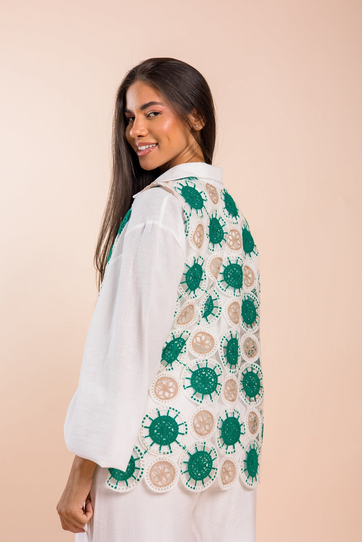 Vanity vest in green