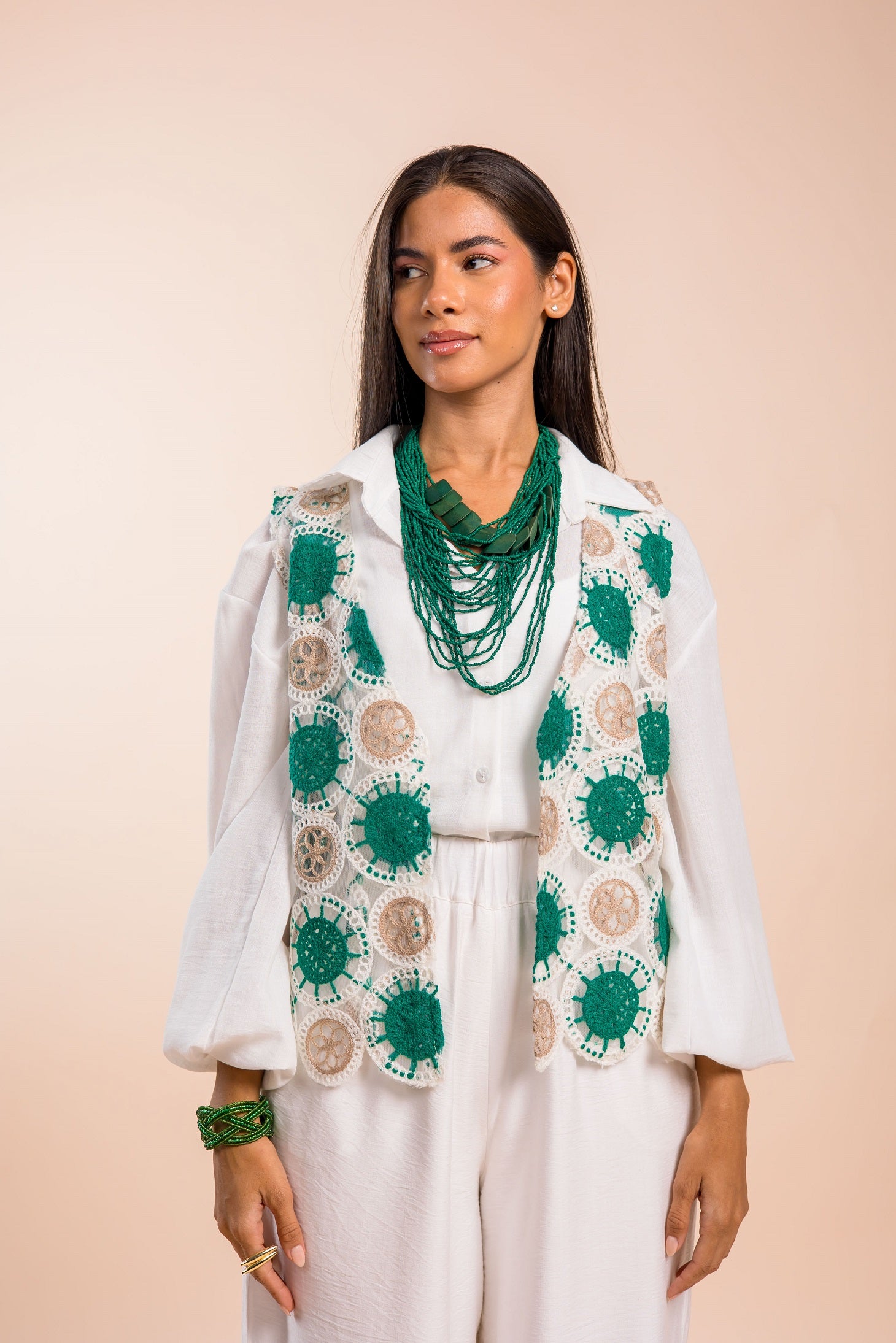 Vanity vest in green