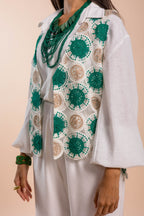 Vanity vest in green