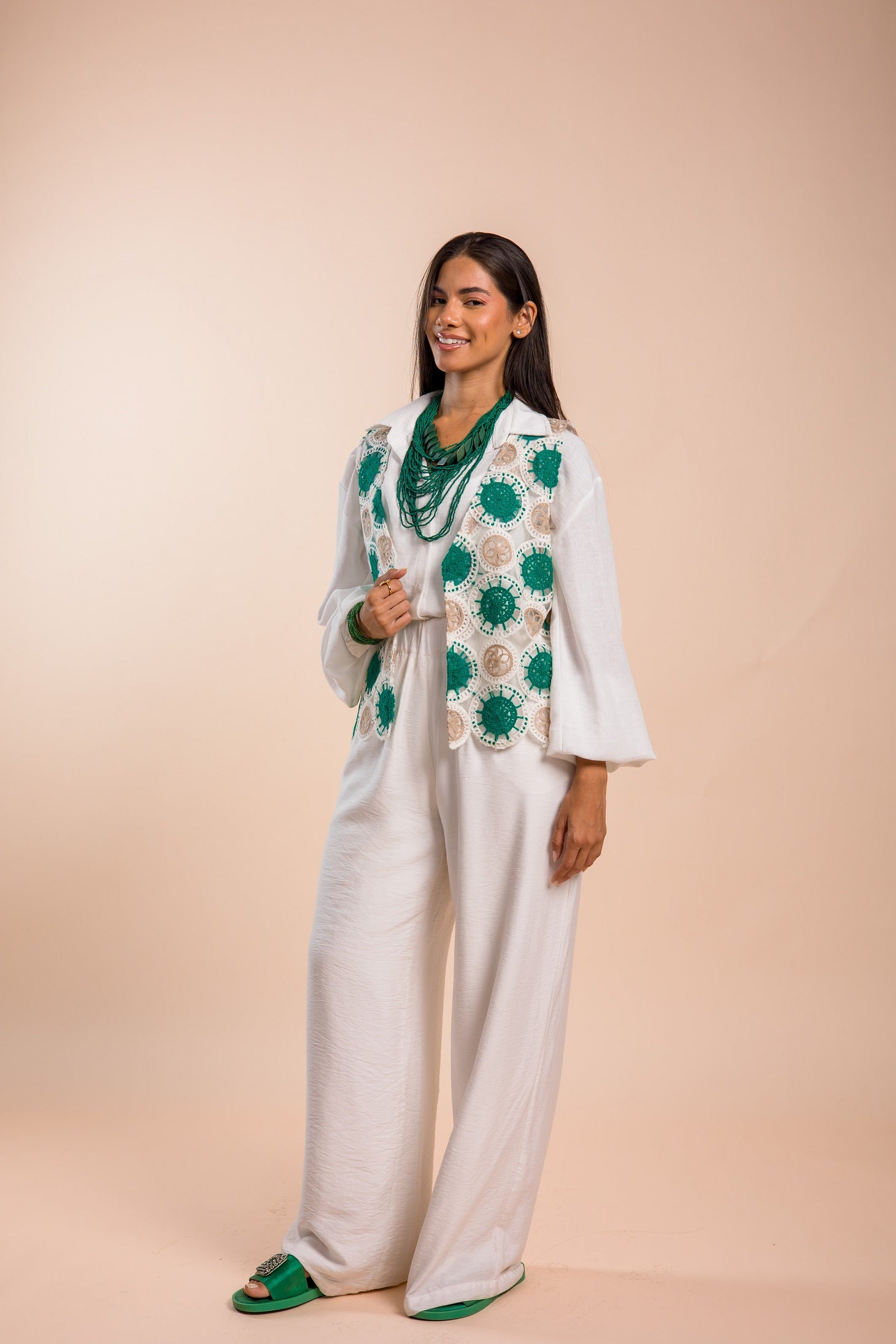 Vanity vest in green