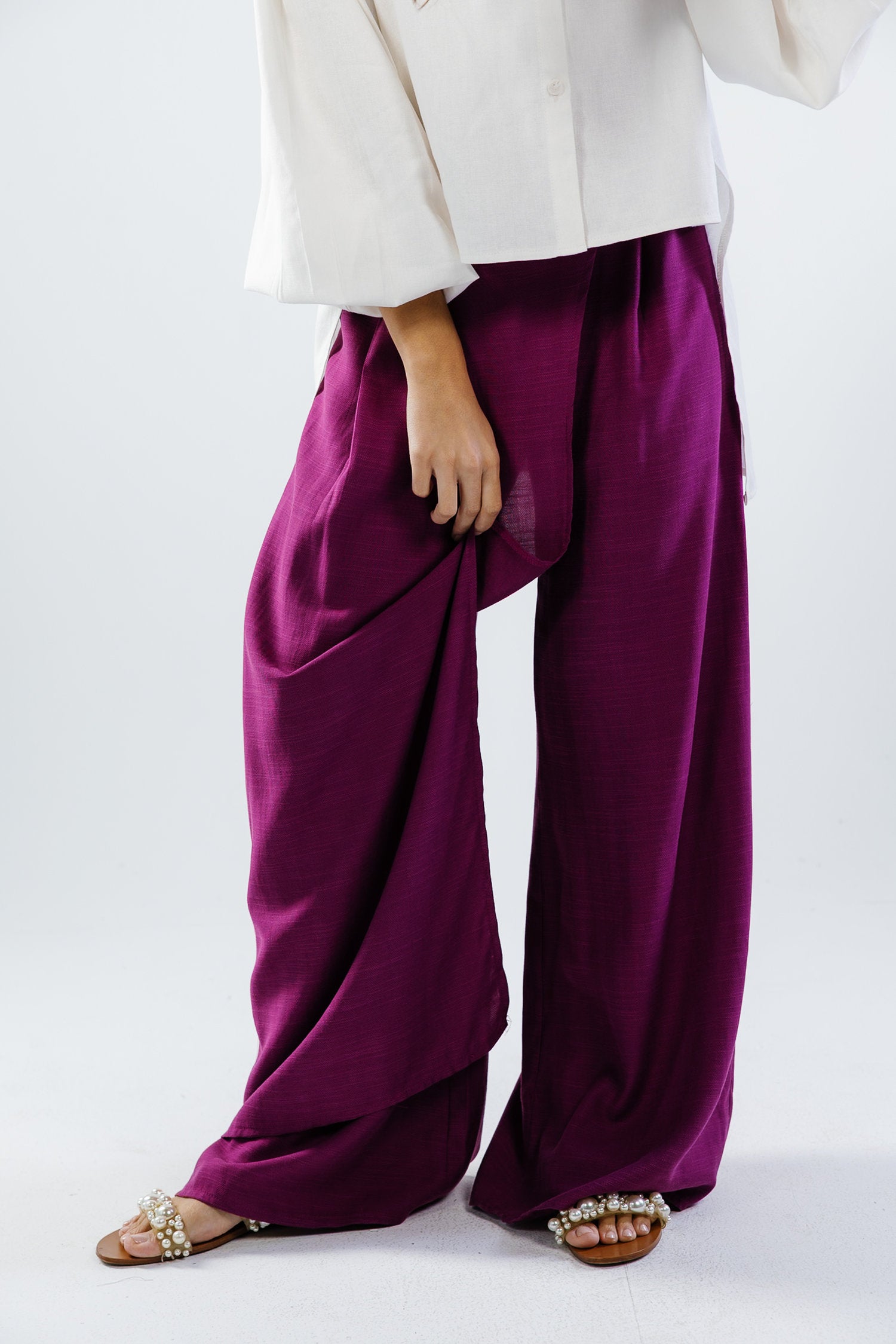 Orchid pants in magenta