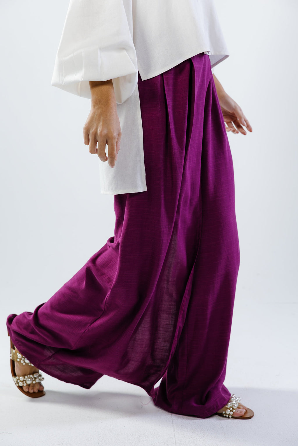 Orchid pants in magenta