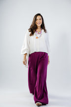 Orchid pants in magenta