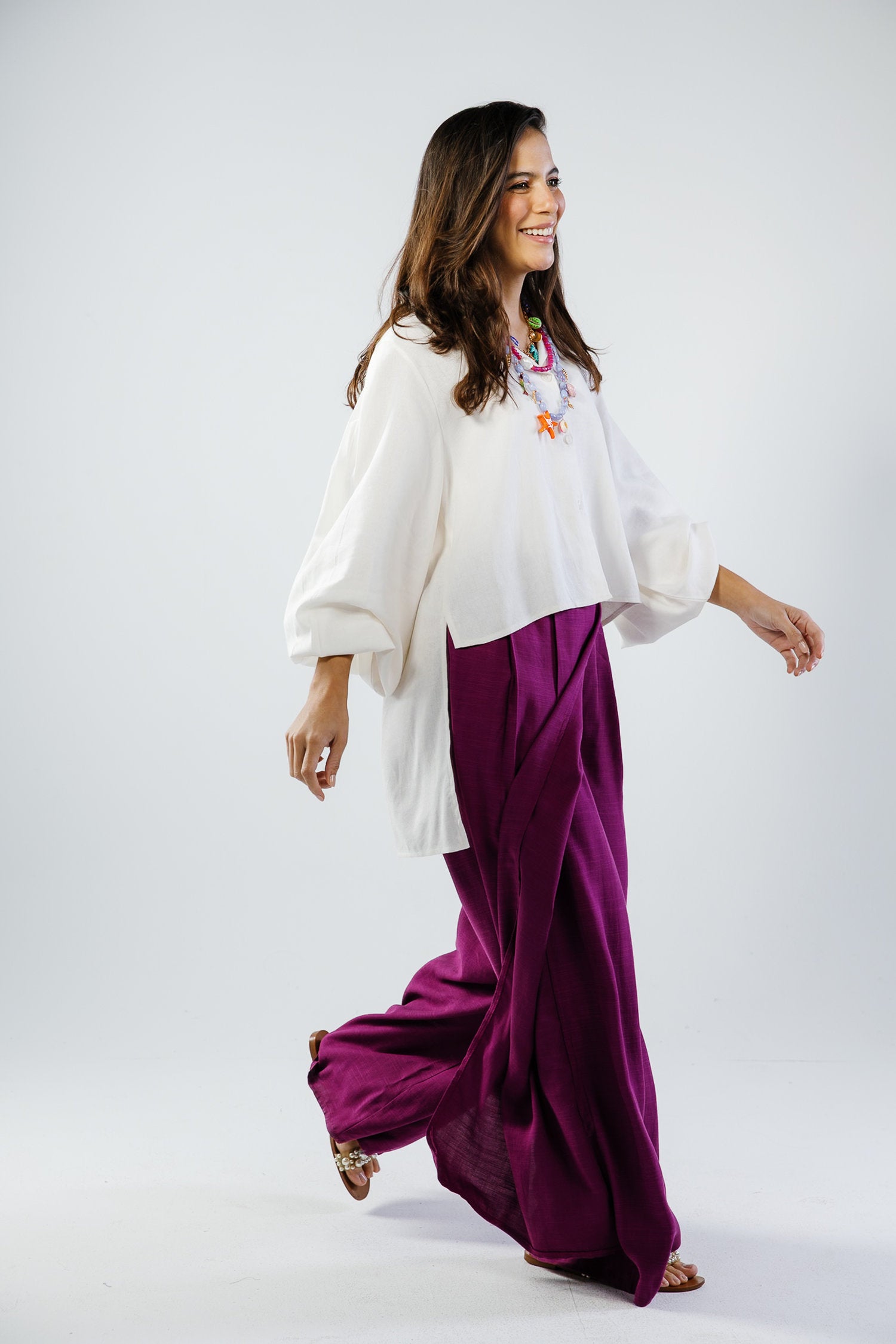 Orchid pants in magenta
