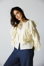 Candy blouse in butter yellow