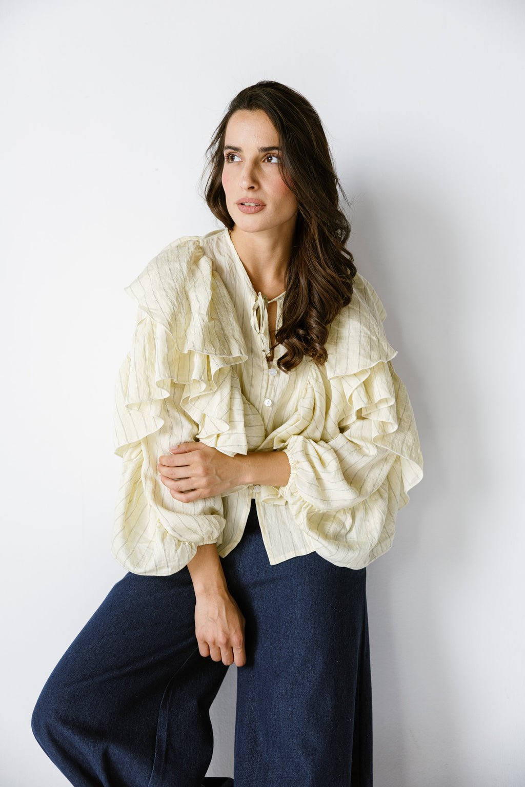 Candy blouse in butter yellow
