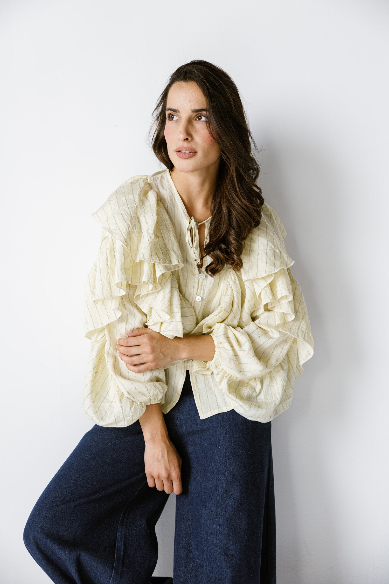 Candy blouse in butter yellow