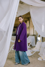 Storm coat in purple