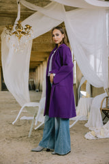 Storm coat in purple