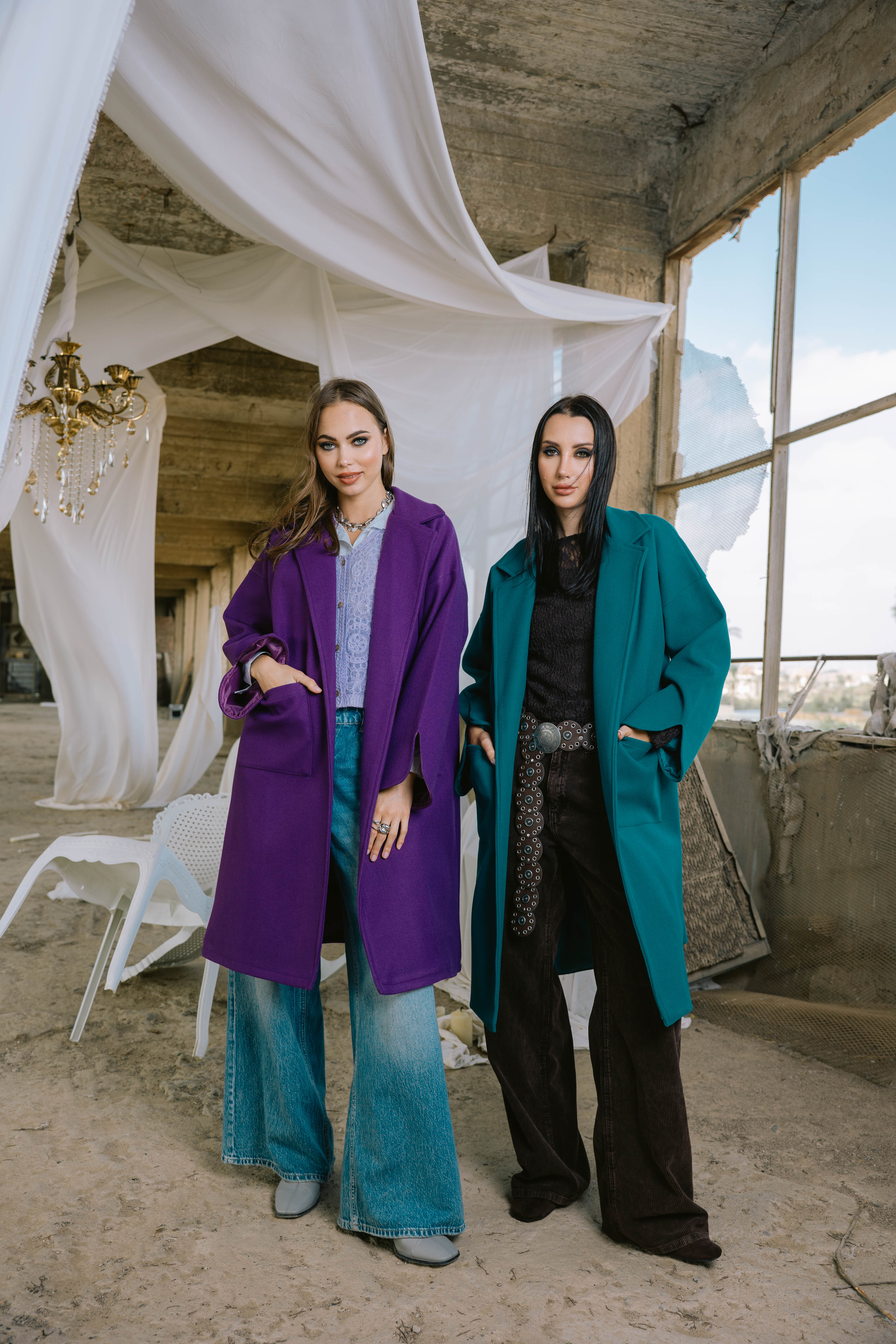 Storm coat in purple