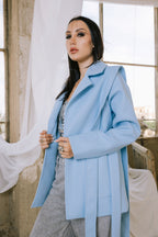 Shade jacket in baby blue