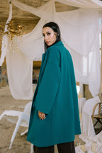 Storm coat in turquoise