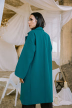 Storm coat in turquoise