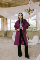 Frost coat in burgundy