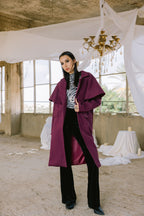 Frost coat in burgundy