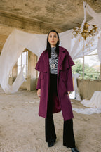 Frost coat in burgundy