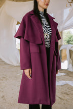 Frost coat in burgundy