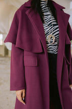 Frost coat in burgundy