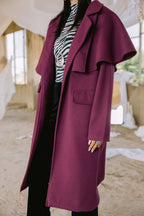 Frost coat in burgundy