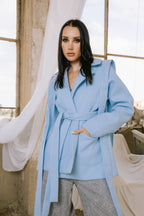 Shade jacket in baby blue