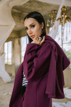 Frost coat in burgundy