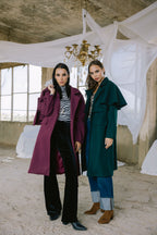 Frost coat in burgundy