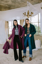 Frost coat in burgundy