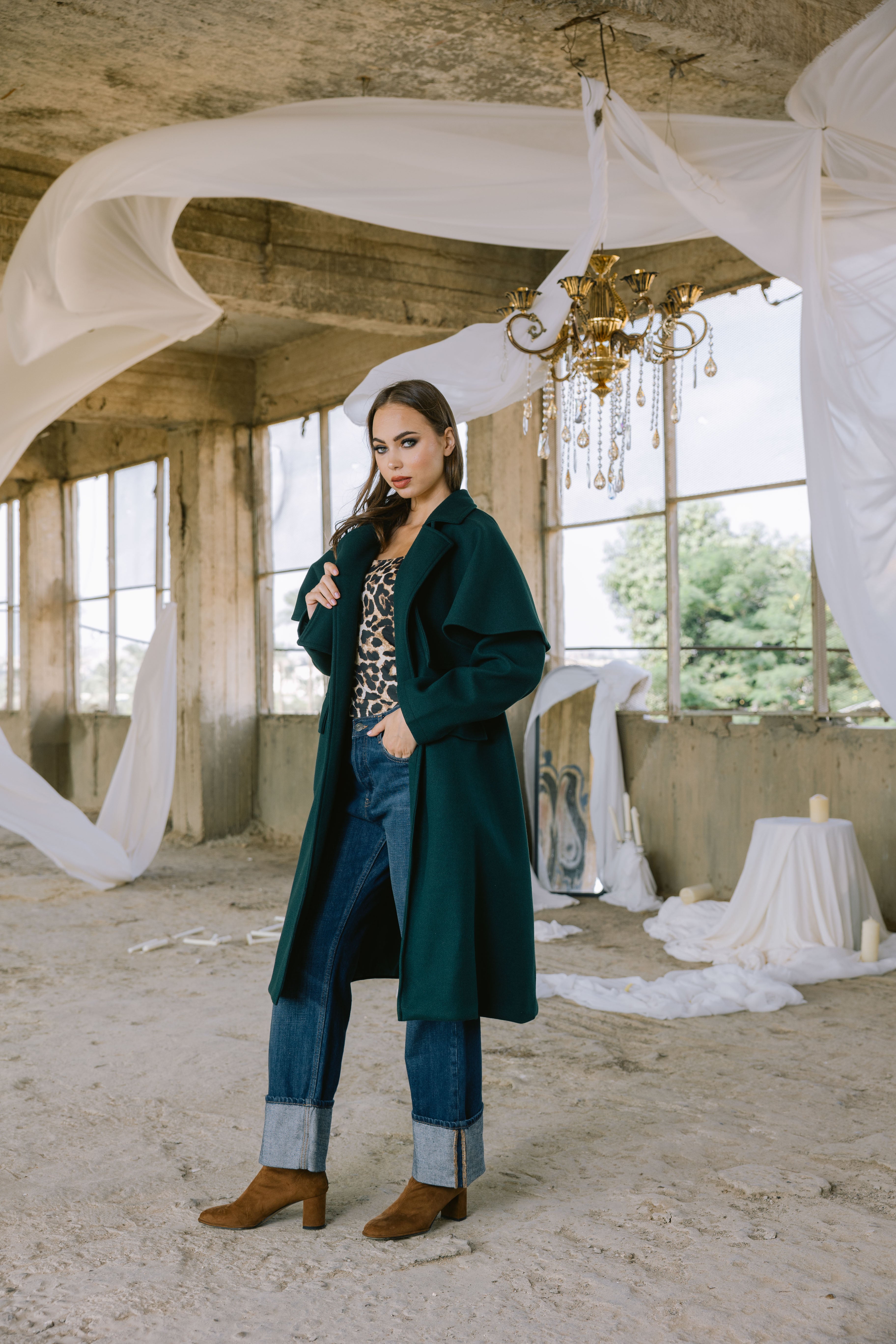 Frost coat in green Secondary image