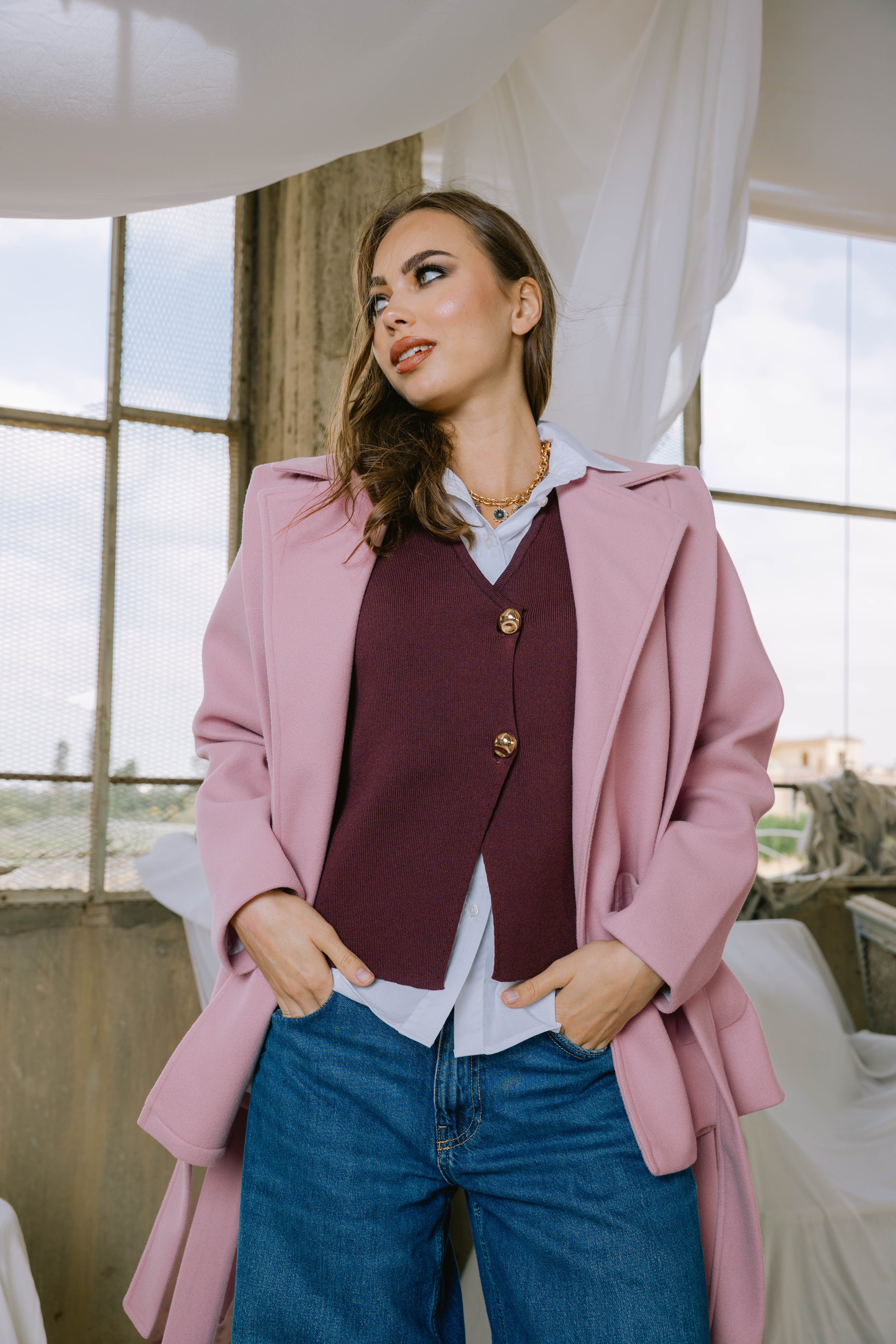 Shade jacket in pink