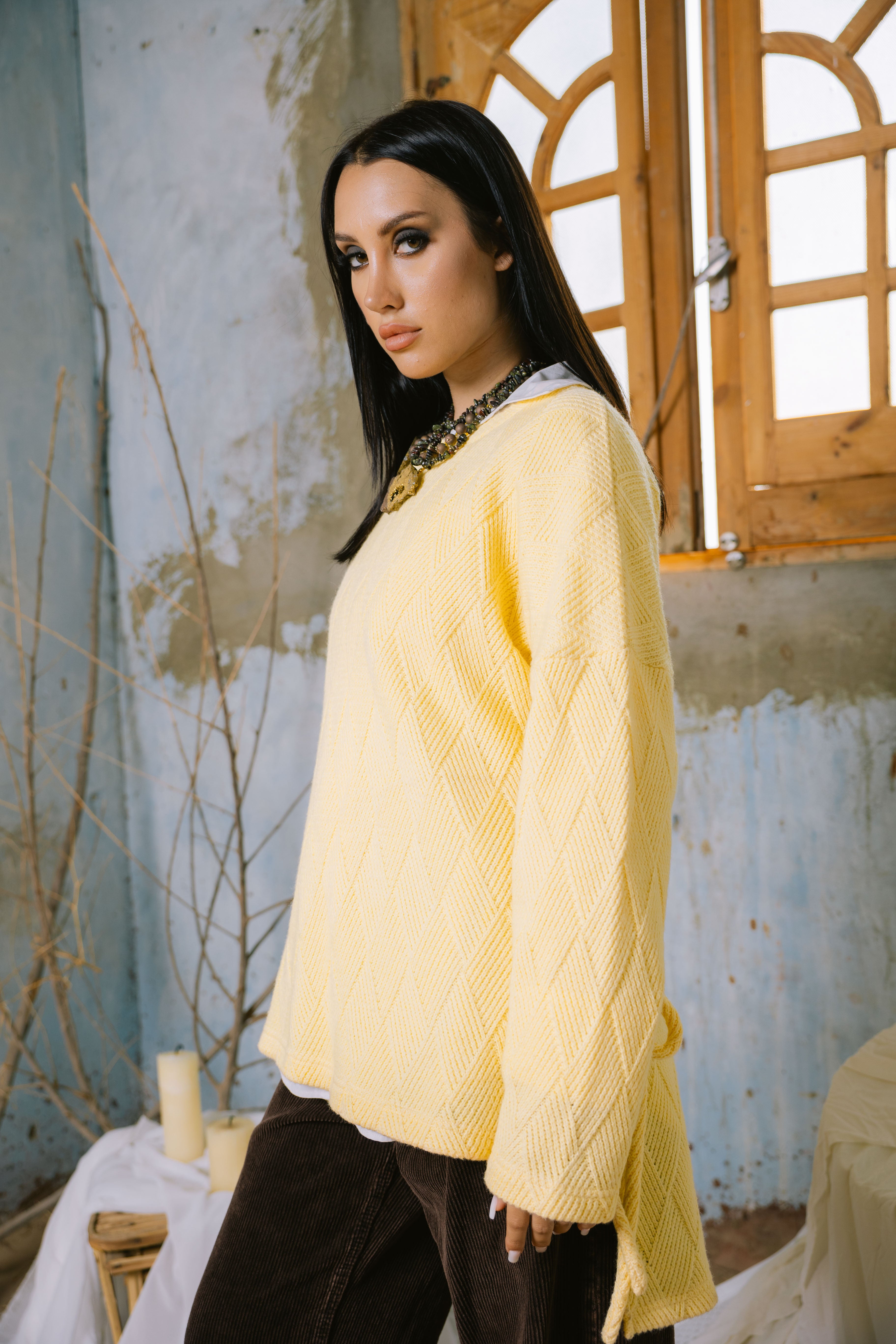 Pulse pullover in yellow