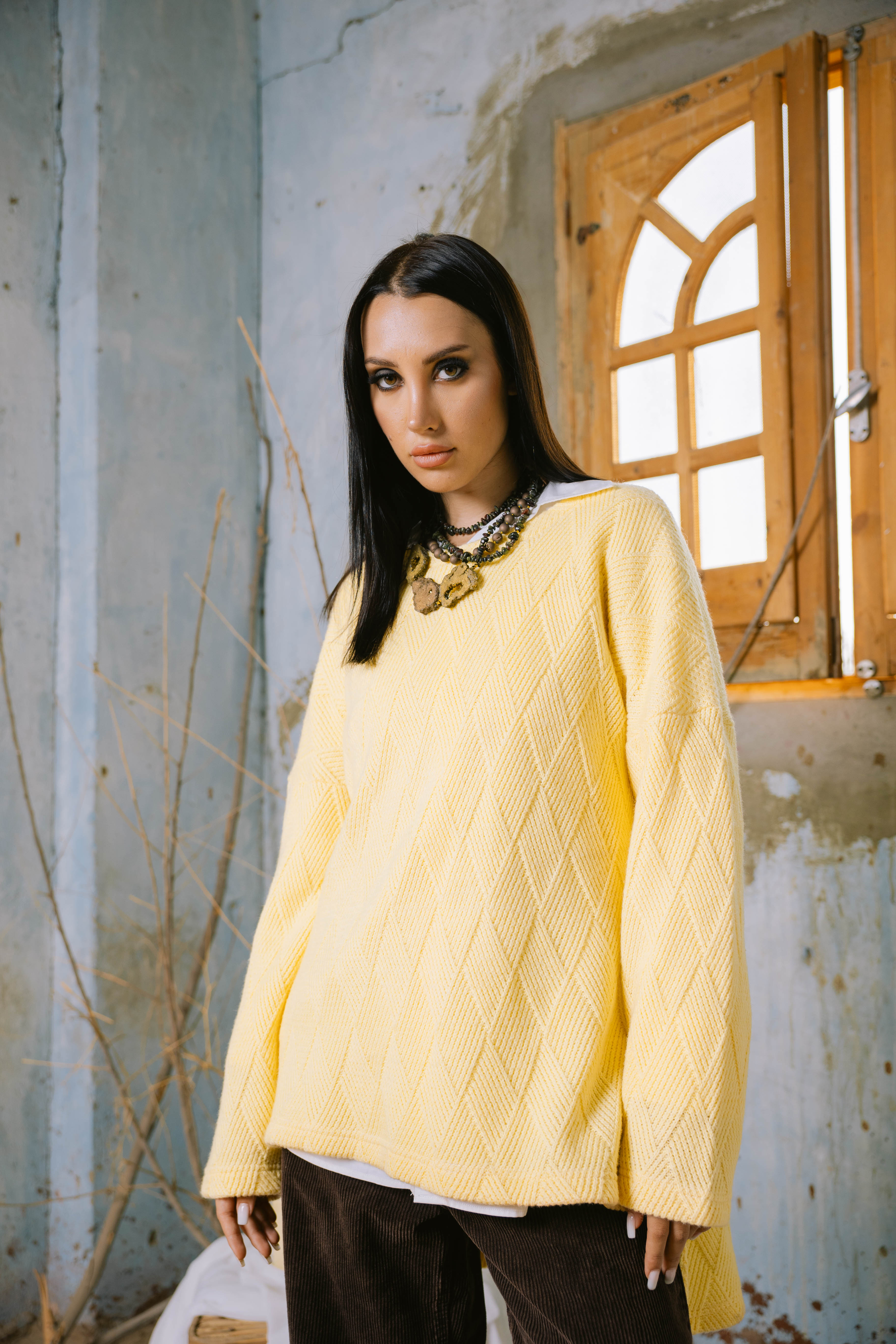 Pulse pullover in yellow