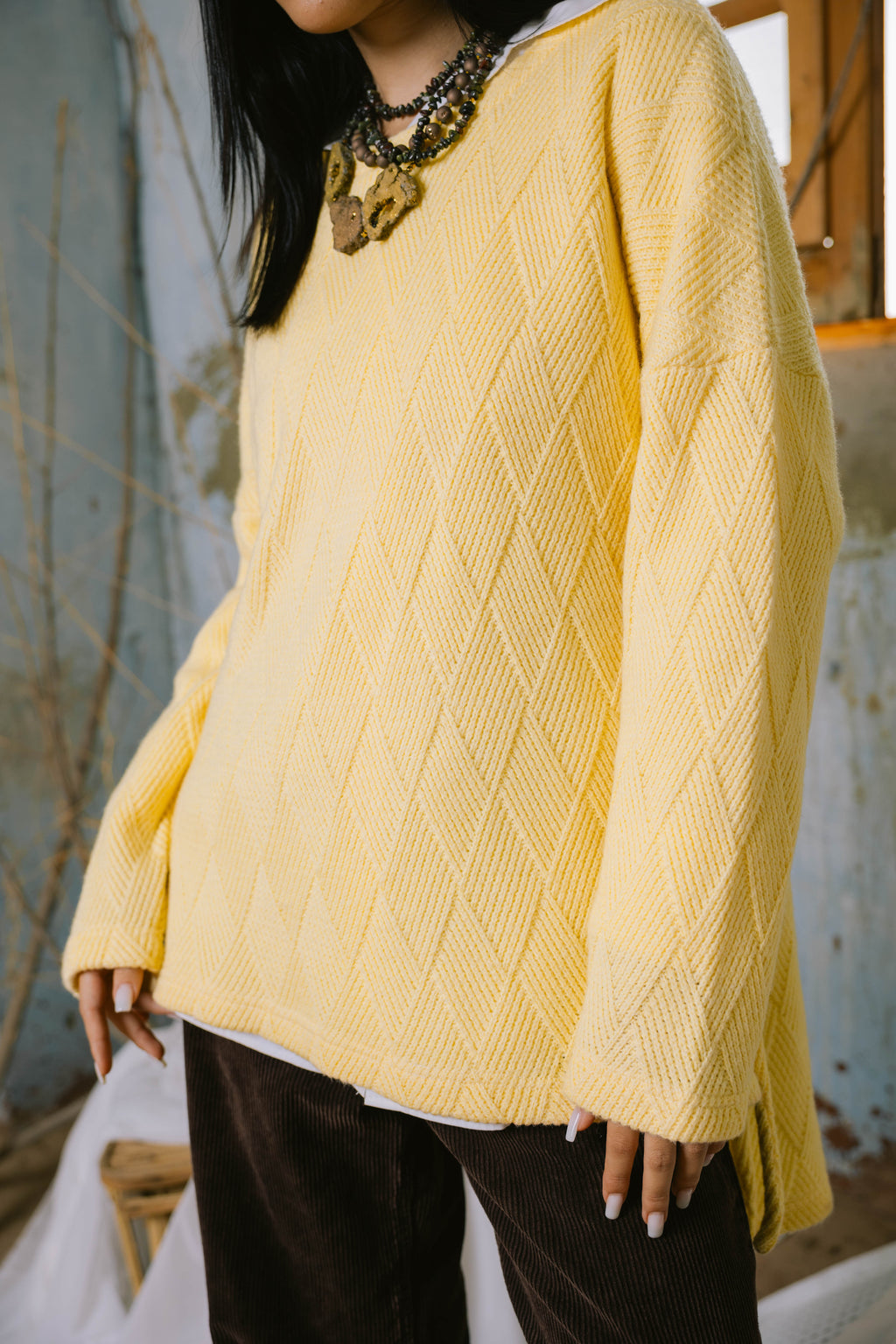Pulse pullover in yellow