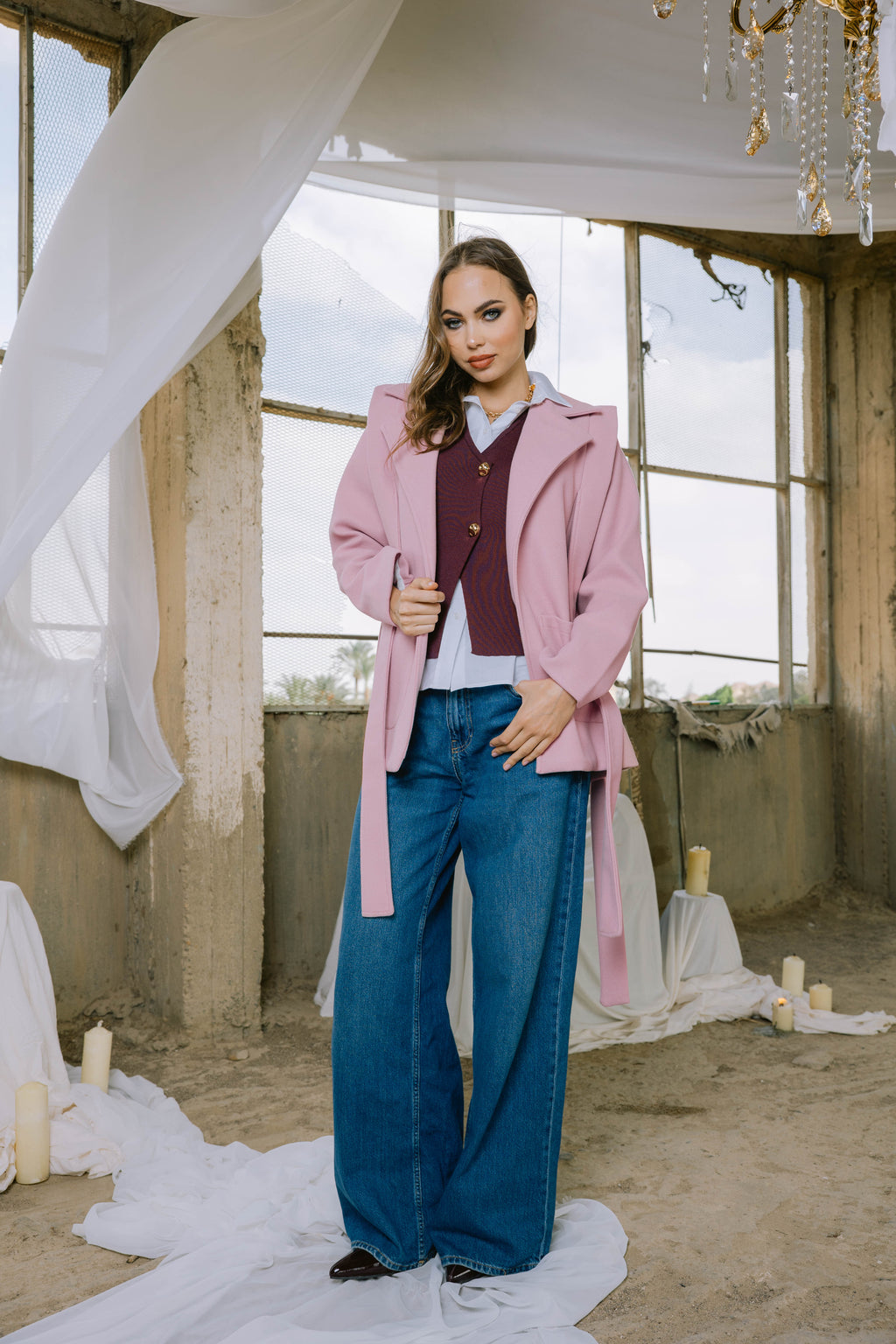 Shade jacket in pink