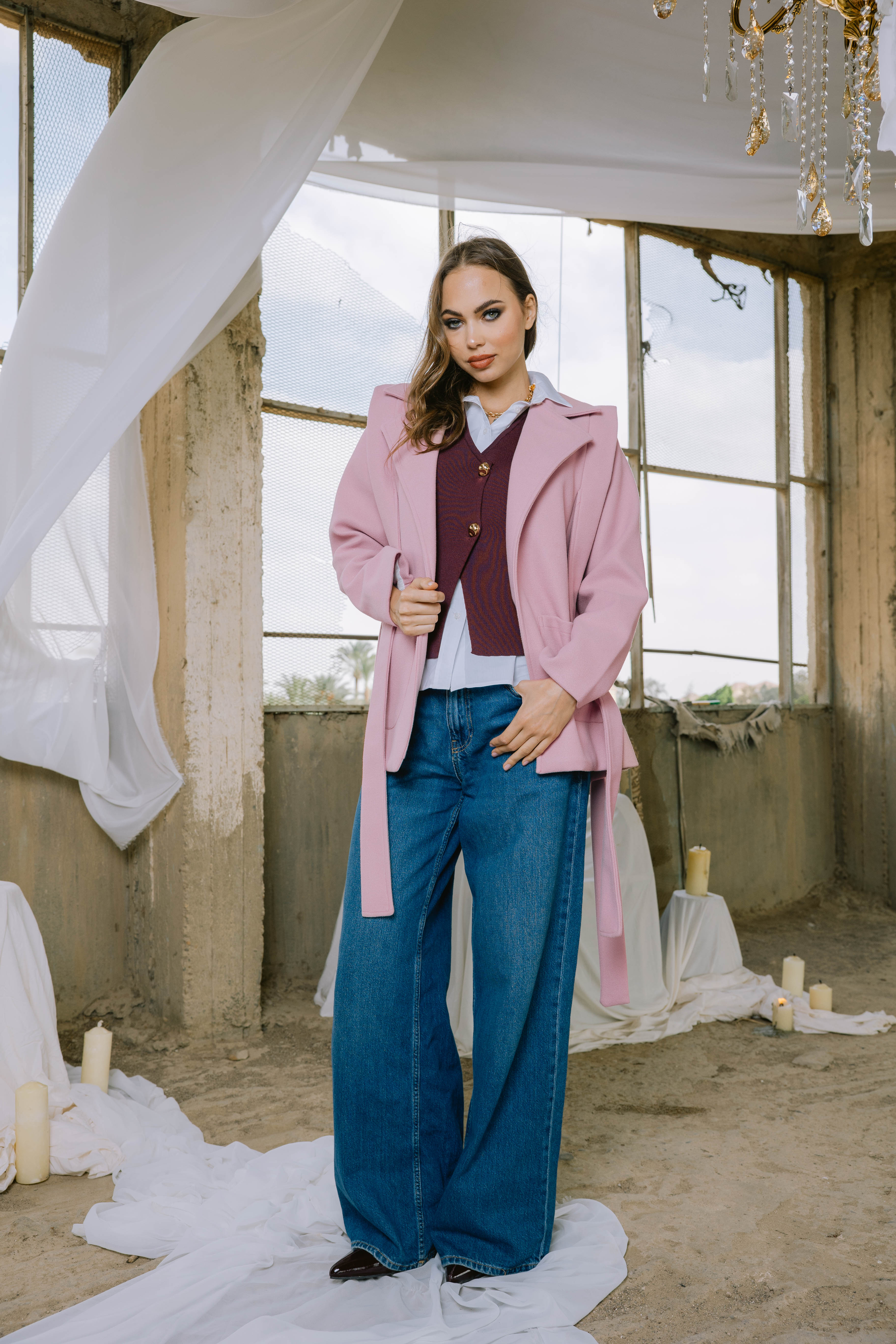 Shade jacket in pink