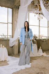 Shade jacket in baby blue