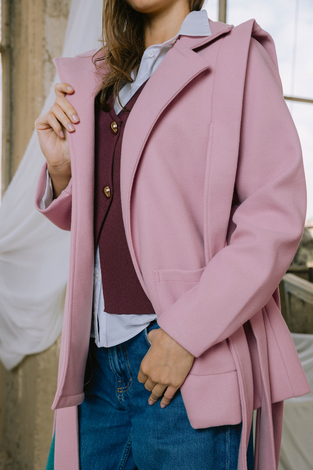 Shade jacket in pink